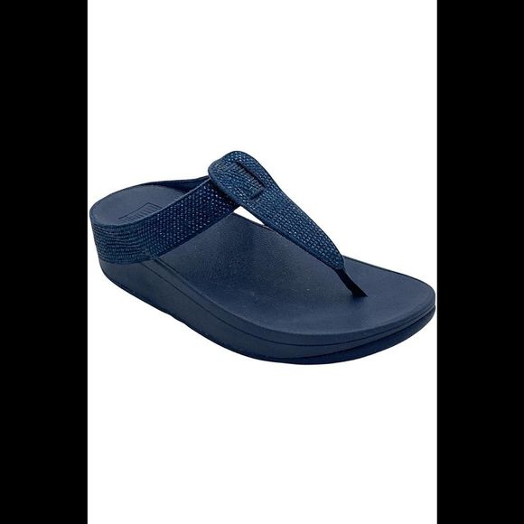 FitFlop Isabelle Crystal Toe Post Sandals Navy - Medium - Picture 2 of 5